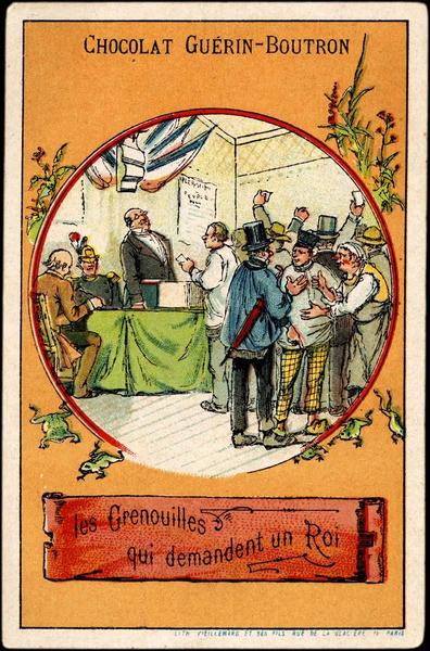 les Grenouilles / qui demandent un roi (titre inscrit)