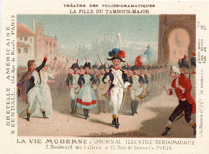 THEATRE DES FOLIES-DRAMATIQUES / LA FILLE DU TAMBOUR-MAJOR / acte 3ème Entrée à Milan (titre inscrit)