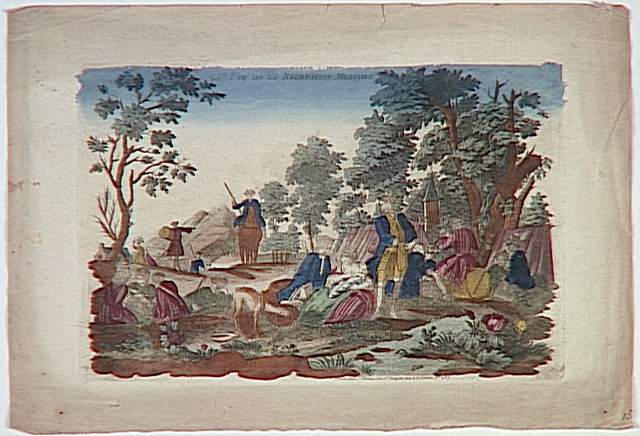 VUE DE LA RECREATION MILITAIRE (titre inscrit)