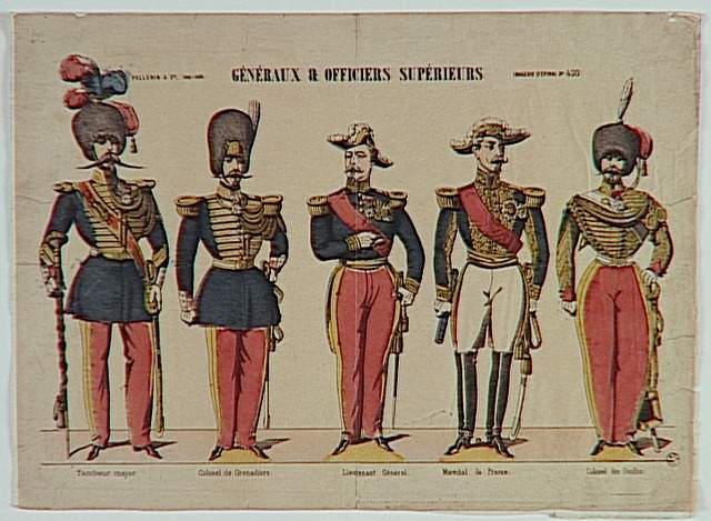 GENERAUX ET OFFICIERS SUPERIEURS (titre inscrit)