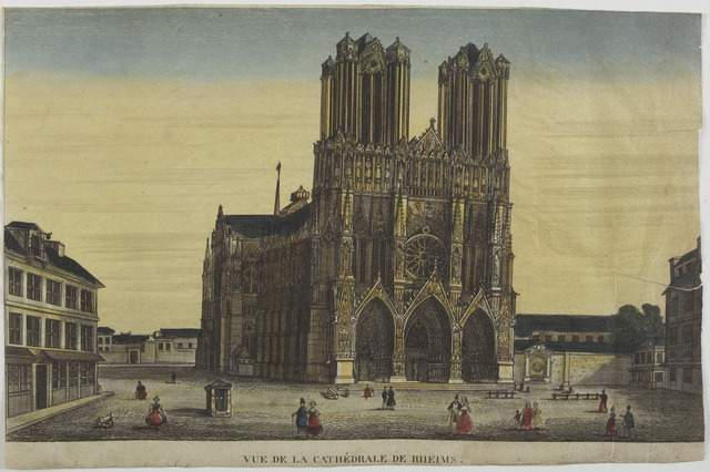 VUE DE LA CATHEDRALE DE RHEIMS. (titre inscrit)