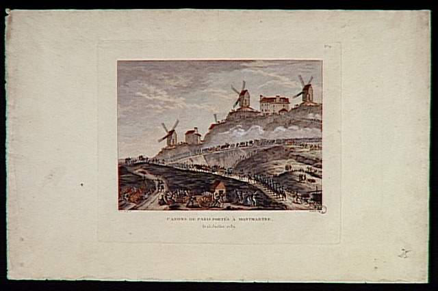 CANONS DE PARIS PORTES A MONTMARTRE, / le 15 Juillet 1789 (titre inscrit)