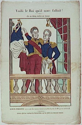 Voilà le roi qu'il nous fallait ! / Go ein König mussten wir haben !  (titre inscrit, bilingue)
