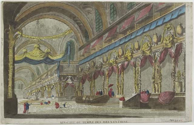 KIN-CHEU OU TEMPLE DES AYEUX EN CHINE. (titre inscrit)