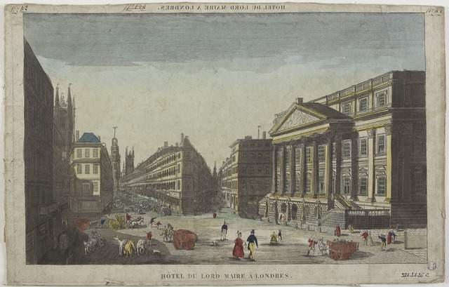 HOTEL DU LORD MAIRE A LONDRES. (titre inscrit, en caractères inversés)