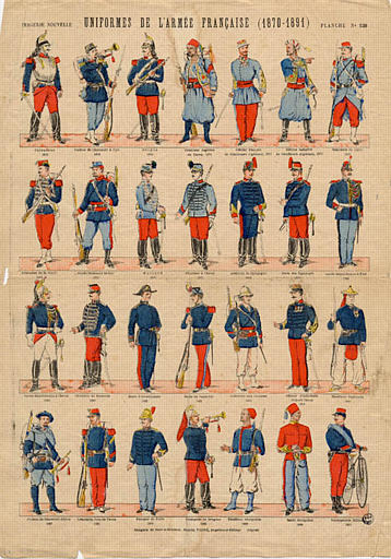 UNIFORMES DE L'ARMÉE FRANÇAISE (1870-1891) (titre inscrit)