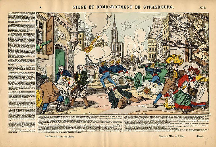 SIEGE ET BOMBARDEMENT DE STRASBOURG (titre inscrit)