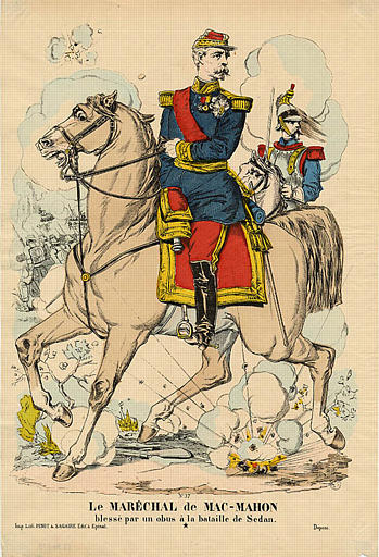 LE MARECHAL DE MAC-MAHON blessé à la bataille de Sedan (titre inscrit)