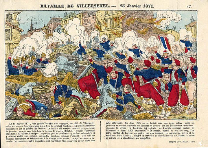 BATAILLE DE VILLERSEXEL. - 15 Janvier 1871 (titre inscrit)
