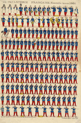 INFANTERIE FRANCAISE. Nouvelle tenue. 1868 (titre inscrit)