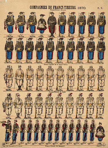 COMPAGNIE DE FRANCS-TIREURS. 1870 (titre inscrit)