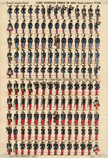 GARDE NATIONALE MOBILE DE 1868 (Nouvel uniforme) (titre inscrit)