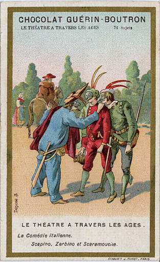 LE THEATRE A TRAVERS LES AGES / La Comédie Italienne. / Scapino, Zerbino et Scaramouche (titre inscrit)