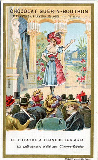 LE THEATRE A TRAVERS LES AGES / Un café-concert d'été aux Champs-Elysées (titre inscrit)