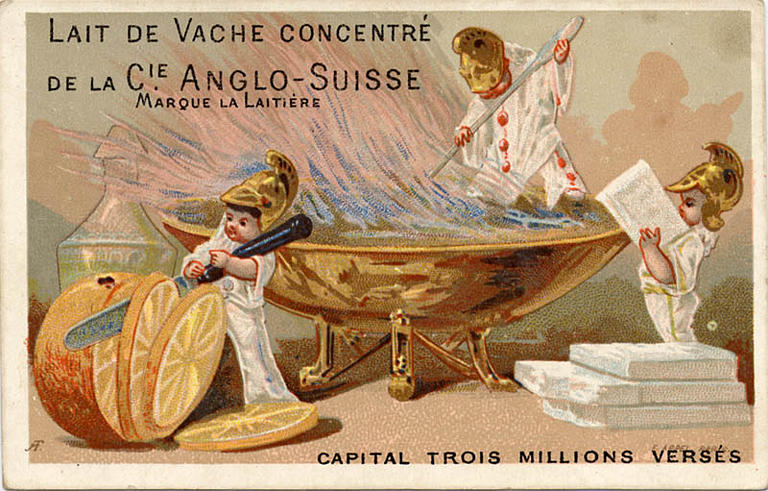 Enfants portant un casque de pompier et préparant un plat flambé à base de sucre et d'oranges (titre factice)