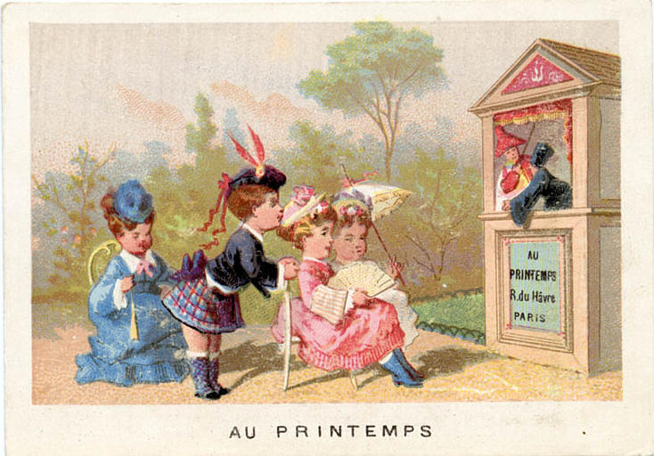 Enfants à un théâtre de marionnettes (titre factice)