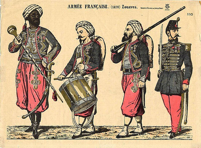 Armée francaise (1870) Zouaves (titre inscrit)