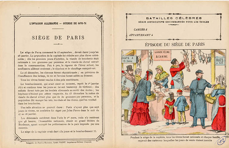 BATAILLES CÉLÈBRES / SÉRIE INSTRUCTIVE RECOMMANDÉE POUR LES ÉCOLES / ÉPISODE DU SIÈGE DE PARIS (titre inscrit)