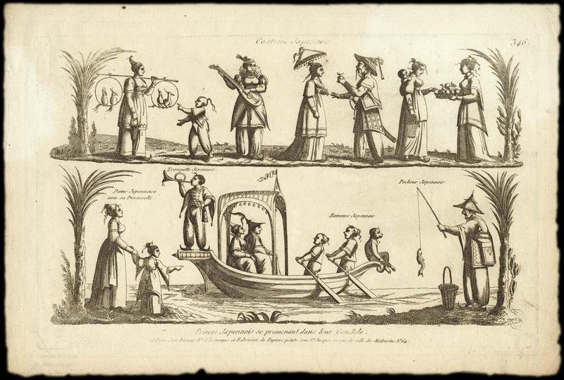 Princes Japonnais se promenant dans leur  Gondole. (titre inscrit)