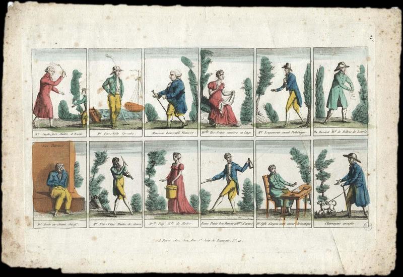Représentation comique de divers métiers (titre factice)