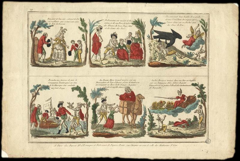 Série de six gravures de contes de fées (titre factice)