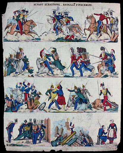 DEVANT SEBASTOPOL / BATAILLE D'INKERMANN. (titre inscrit)