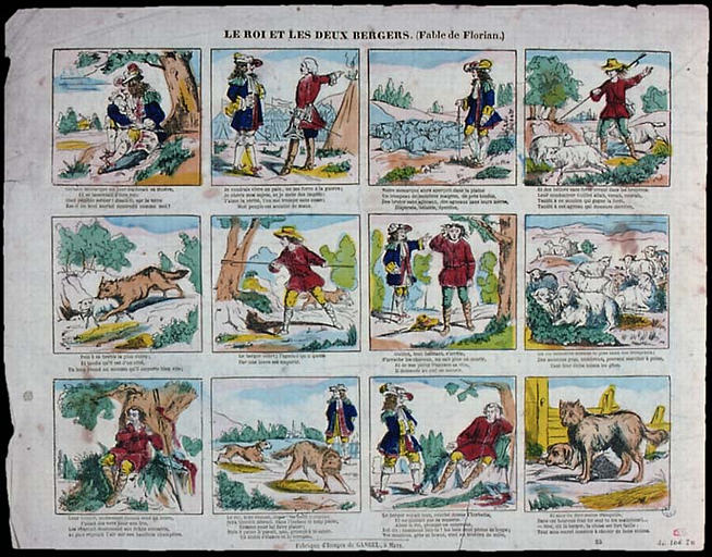 LE ROI ET LES DEUX BERGERS. (Fable de Florian.) (titre inscrit)