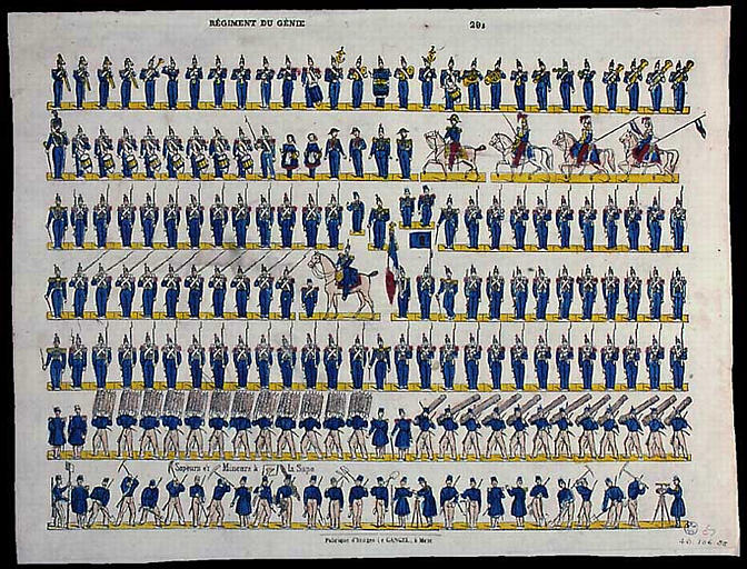 REGIMENT DU GENIE. (titre inscrit)