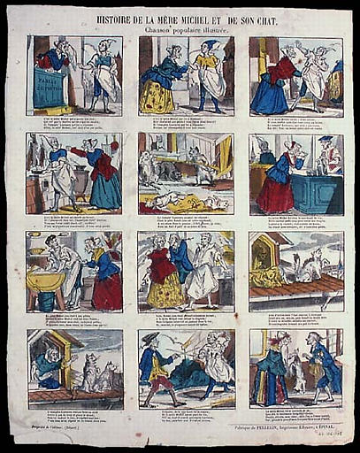 HISTOIRE DE LA MERE MICHEL DE SON CHAT. / Chanson populaire illustrée (titre inscrit)