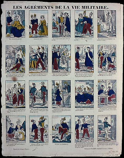 LES AGREMENTS DE LA VIE MILITAIRE. (titre inscrit)