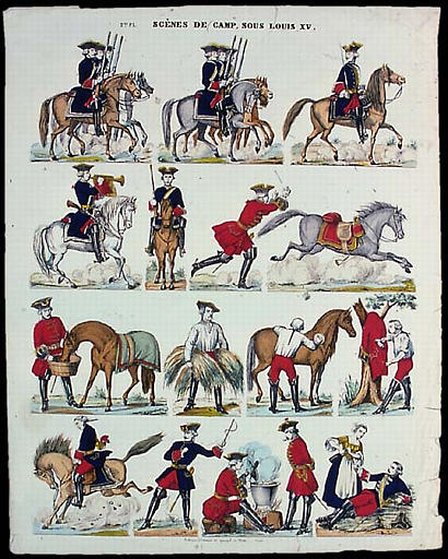 SCENE DE CAMP, SOUS LOUIS XV. (titre inscrit)