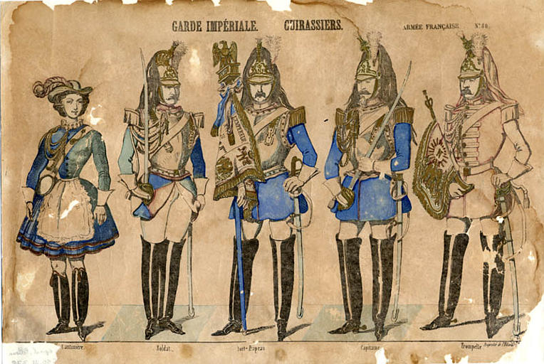 GARDE IMPERIALE. CUIRASSIERS. (titre inscrit)