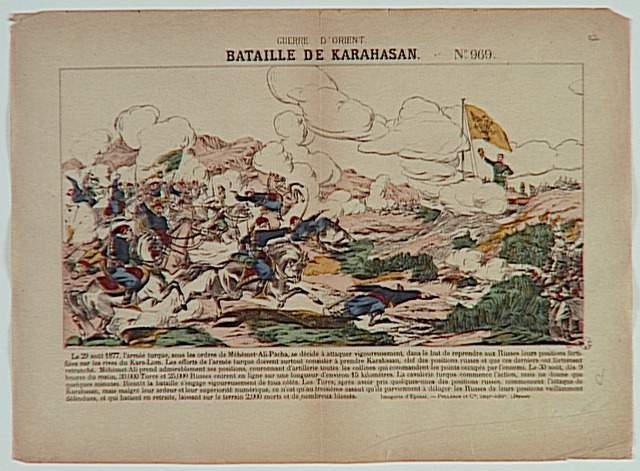 GUERRE D'ORIENT / BATAILLE DE KARAHASAN. (titre inscrit)