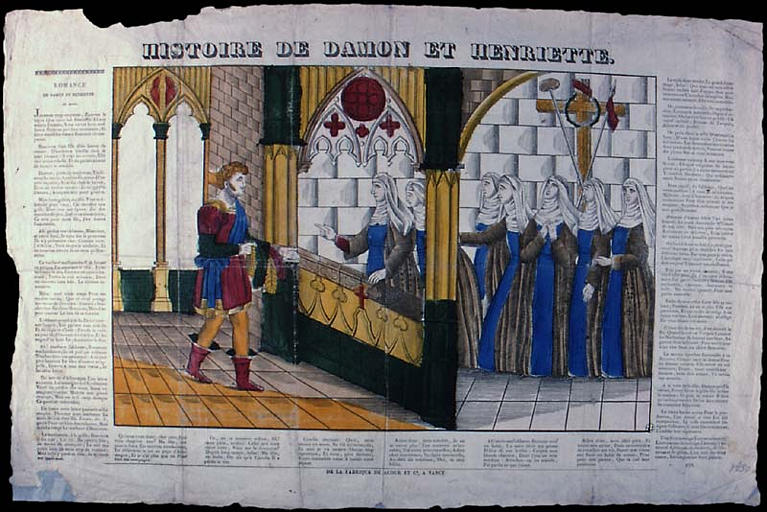 HISTOIRE DE DAMON ET HENRIETTE. (titre inscrit)