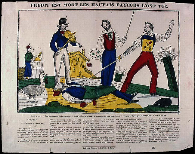 CREDIT EST MORT LES MAUVAIS PAYEURS L'ONT TUE. (titre inscrit)