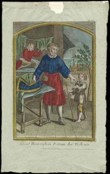 Saint Hommebon Patron des Tailleurs. (titre inscrit)