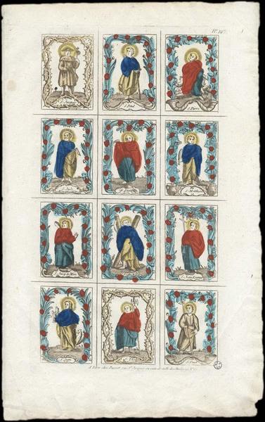 PLANCHE DE SAINTS. (titre factice)