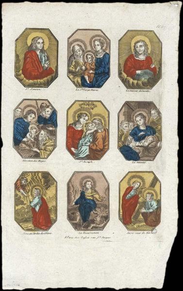 PLANCHE DE SAINTS. (titre factice)