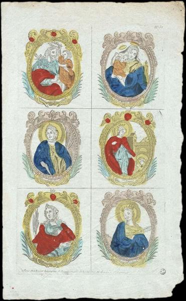 PLANCHE DE SAINTS. (titre inscrit)