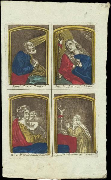 PLANCHE DE SAINTS. (titre factice)