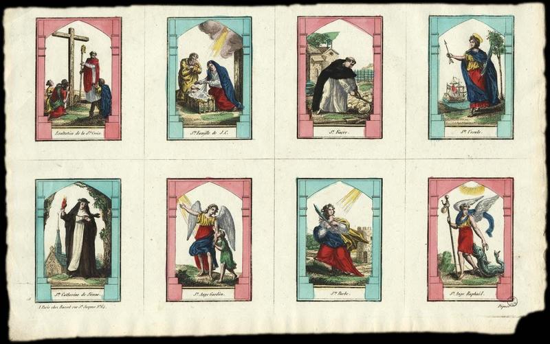 PLANCHE DE SAINTS. (titre inscrit)