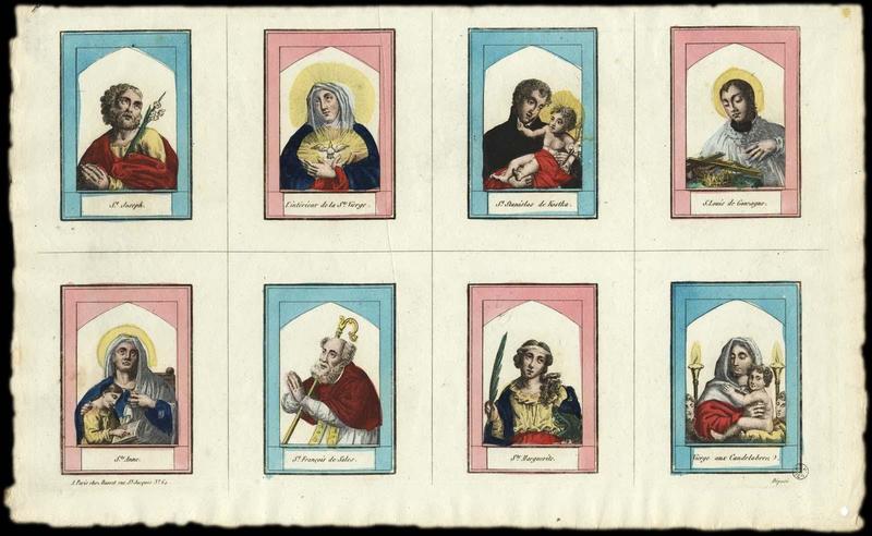 PLANCHE DE SAINTS. (titre factice)