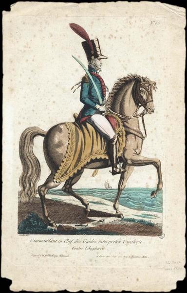 Commandant en Chef des Guides Interprètes Cavalerie. (titre inscrit)
