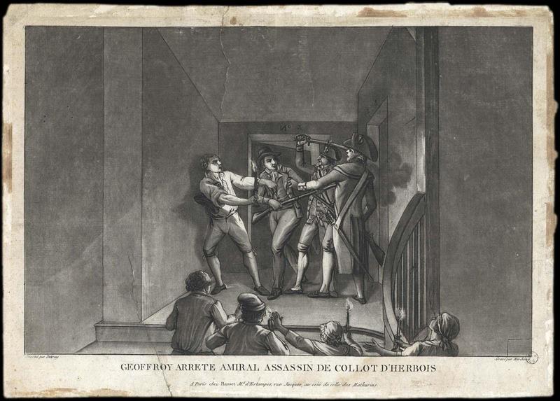 GEOFFROY ARRETE AMIRAL.ASSASSIN DE COLLOT D'HERBOIS. (titre inscrit)