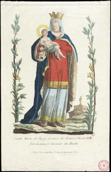 Sainte Marie et Vierge et mère de Jésus-Christ Dieu fait-homme, et Sauveur du Monde (titre inscrit)