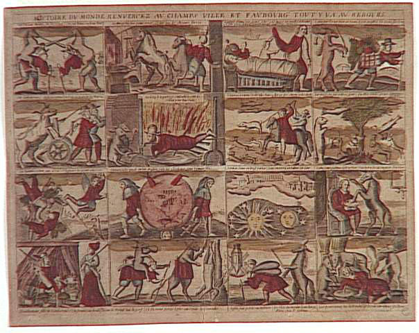 HISTOIRE DU MONDE RENVERCEZ AU CHAMPS VILLE ET FAUBOURG TOUT Y VA AU REBOURS (titre inscrit)