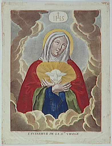 L'INTERIEUR DE LA Ste VIERGE. (titre inscrit)