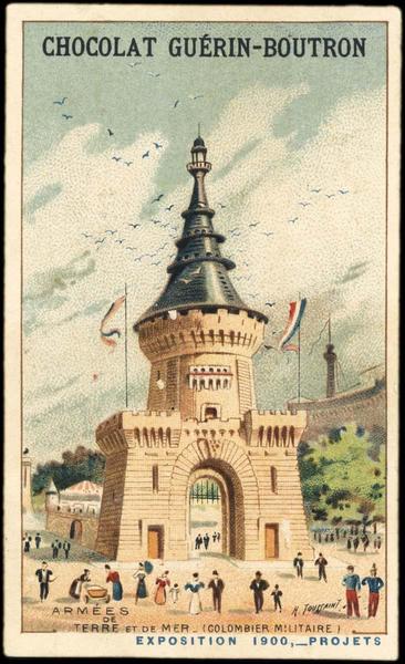 ARMEES / DE / TERRE ET DE MER- (COLOMBIER MILITAIRE) / EXPOSITION Universelle 1900, -PROJETS (titre inscrit)