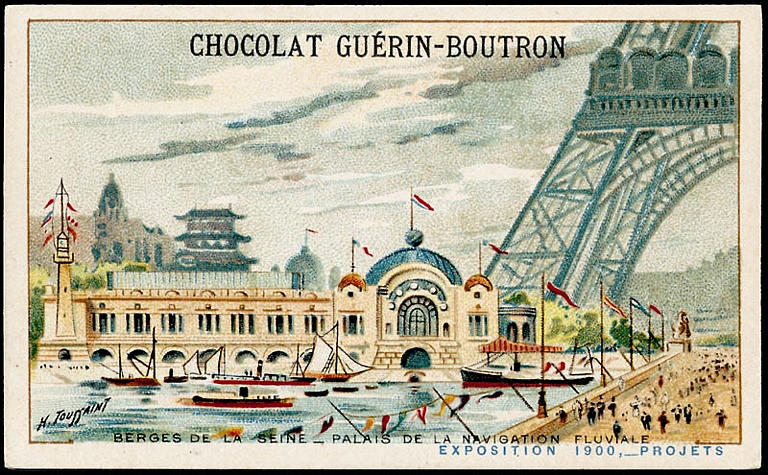 BERGES DE LA SEINE-PALAIS DE LA NAVIGATION FLUVIALE / EXPOSITION Universelle 1900, -PROJETS (titre inscrit)