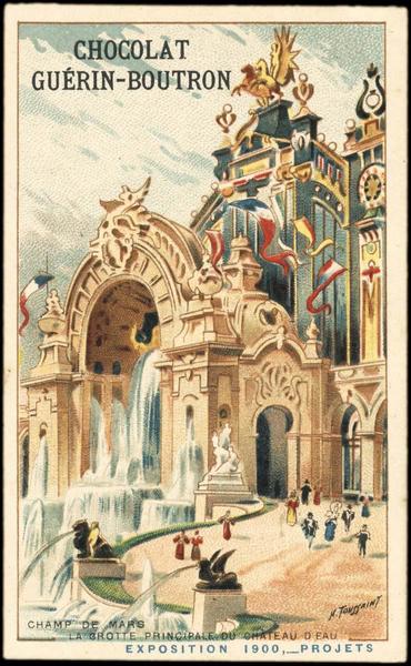 CHAMP DE MARS / LA GROTTE PRINCIPALE DU CHATEAU D'EAU / EXPOSITION Universelle 1900, -PROJETS (titre inscrit)